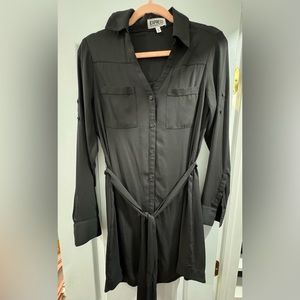 Express Portofino Shirt Dress | SIZE XS | Black